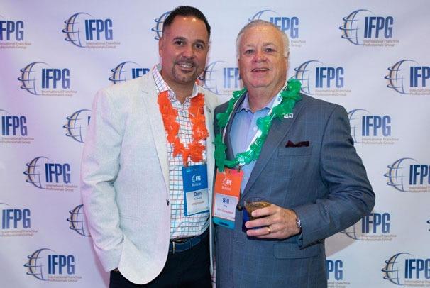 Franchise consultant Bill King and IFPG founder Don Daszkowski at IFPG event