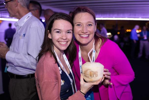 Amy Comerford and Franchise Consultant Danielle Wright celebrating at the IFPG Retreat