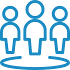 Users in circle icon